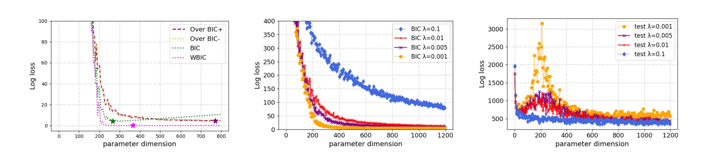 BIC comparison across criteria